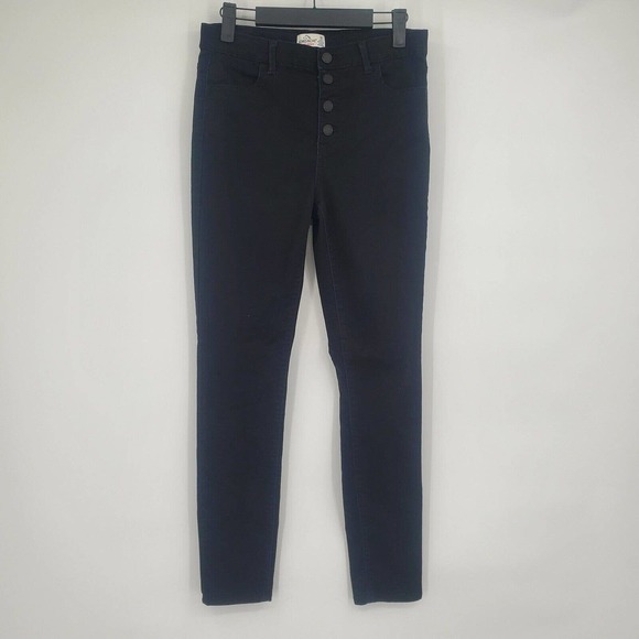 Vintage Jordache Jeans Juniors Size 18 Black Super Skinny Snap Button Closure - Picture 2 of 9